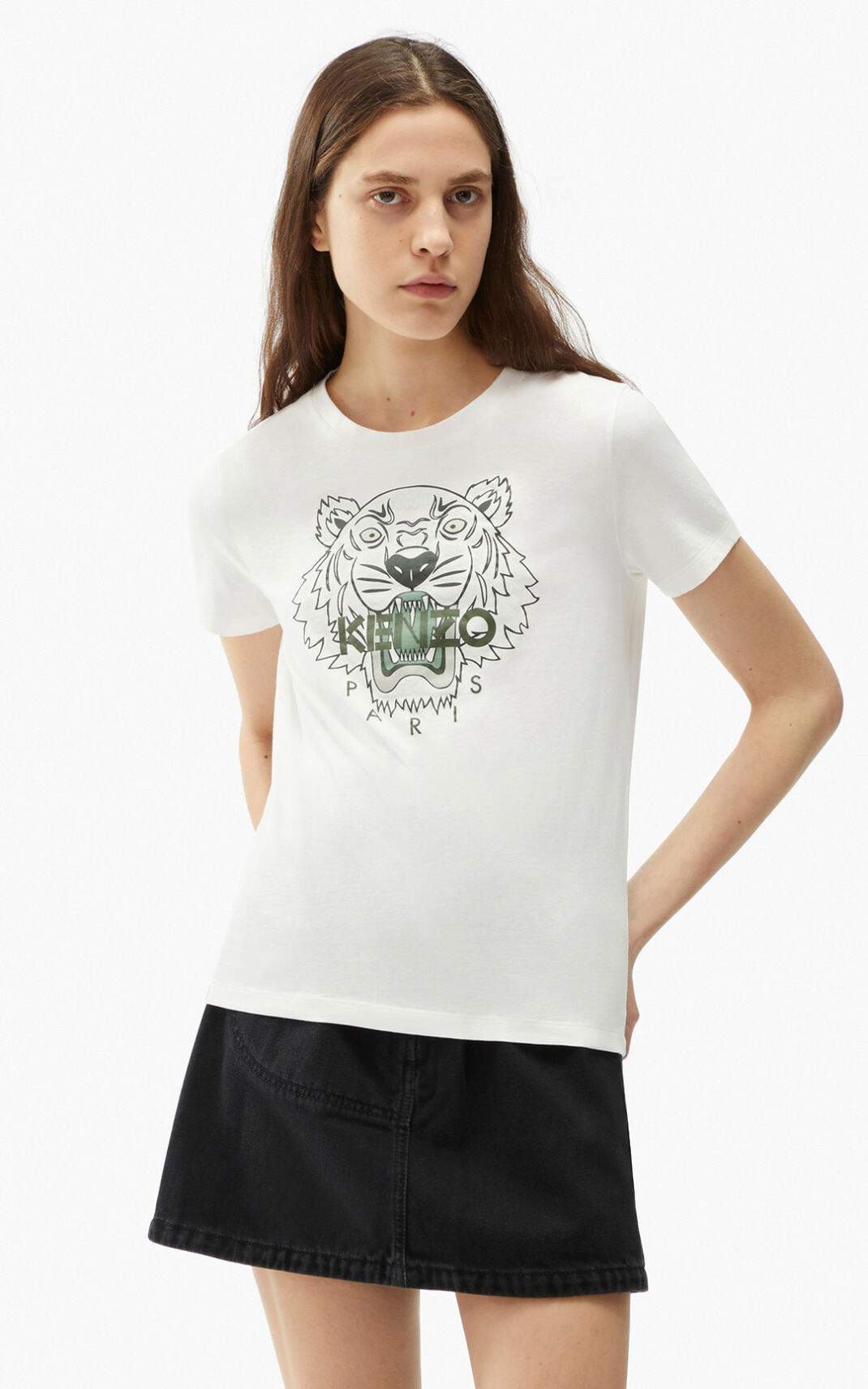 T Shirt Kenzo Femme Tiger Blanche ZQIXT-0162